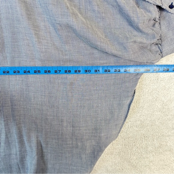 Lane Bryant Poncho Style Blue Stripe Women's Size 14/16 Blouse Top - Picture 9 of 13